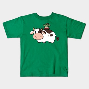 Cow and Flower Cactus Kids T-Shirt